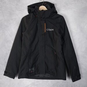 Helly Hansen Workwear Jacket Womens Small Black Helly Tech Hooded Rain Coat